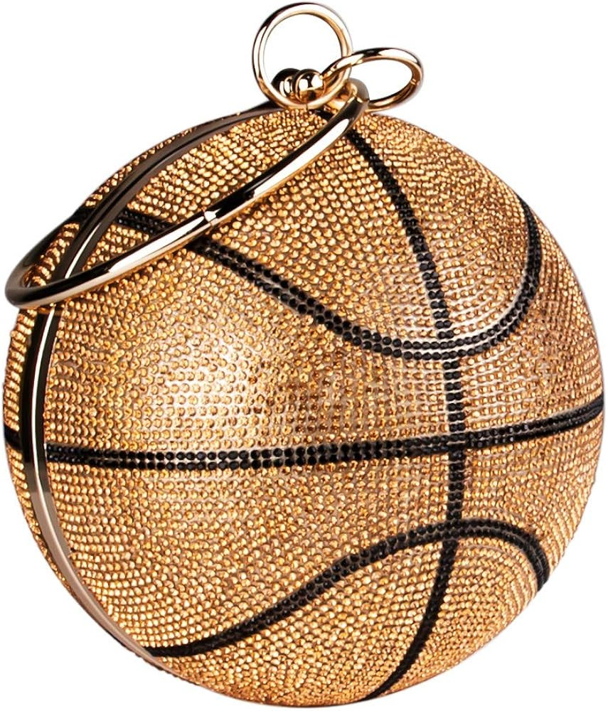 Women's Bling Basketball Purse with Diamond Accents Round Ball Crystal Bag Purse Wristlet Handbag... | Amazon (US)