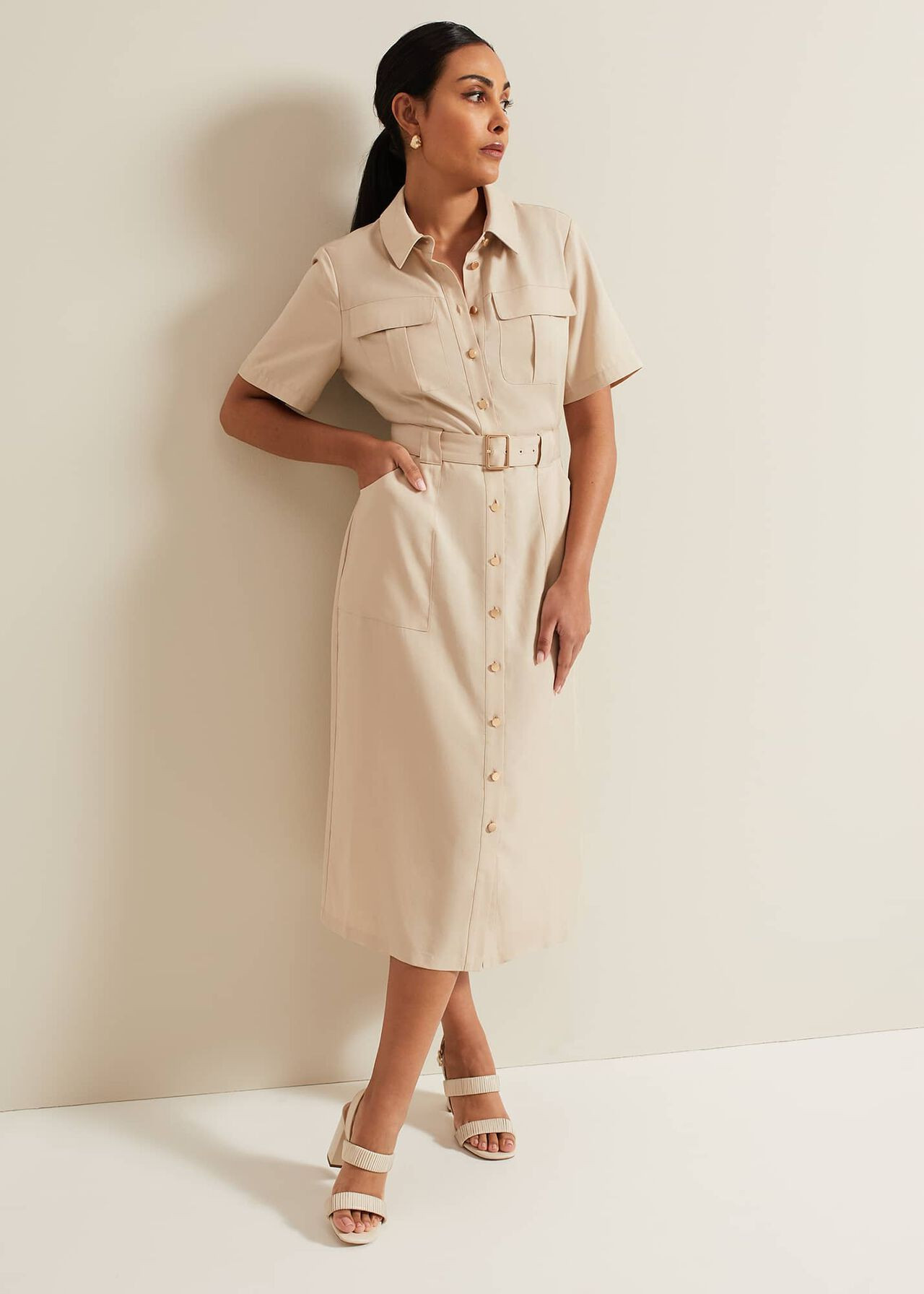 Petite Willow Utility Midi Dress | Phase Eight UK | | Phase Eight (UK)