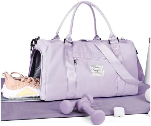 Gym Bag Womens,Travel Duffel Carry on Bag Sport Tote Bag Weekend Overnight Bag | Amazon (US)