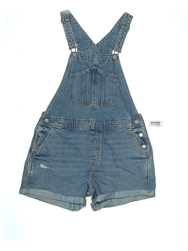 Old Navy Overall Shorts: Blue Bottoms - Size Large | ThredUp