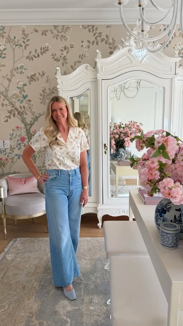 You’ll love this linen blend floral top for spring paired with my favorite jeans and powder blue ballet flats!

#LTKSeasonal #LTKOver40 #LTKootd