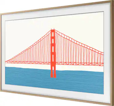 Samsung - 50” The Frame Customizable Bezel - Modern Teak | Best Buy U.S.