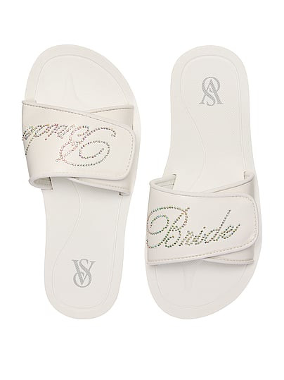 Bridal Slide Sandals, White/ivory, 8 - Women's Shoes - Victoria's Secret | Victoria's Secret (US / CA )