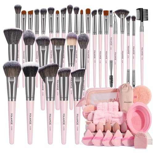 MAANGE Makeup Brushes 54 Pcs Makeup Tool Set, Multi-functional Makeup Kit Premium Synthetic Brush Make up Brushes Set for Women Girl (Pink, 54 Pcs) | Amazon (US)