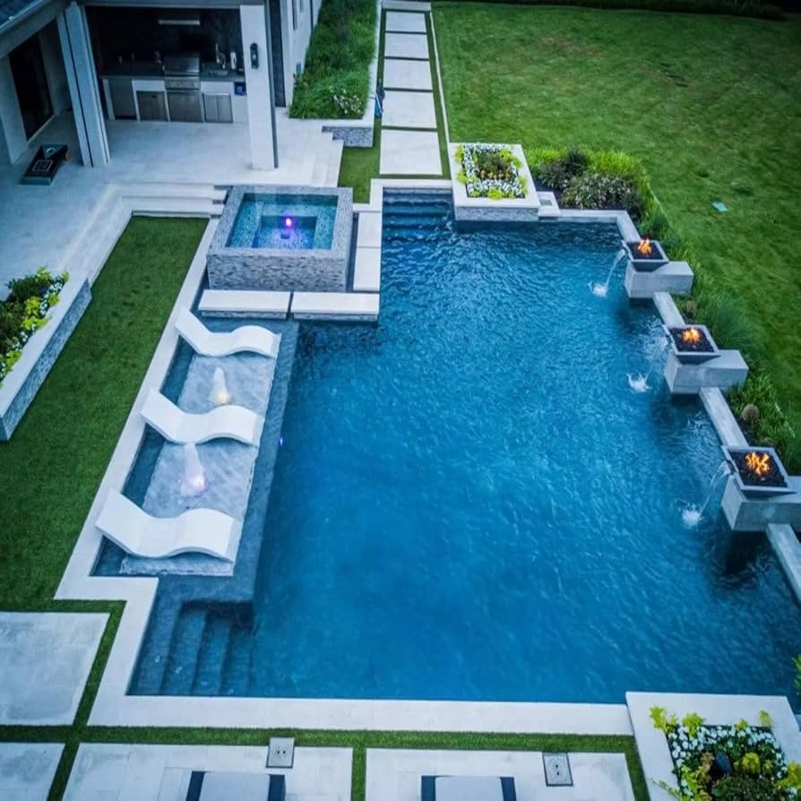 Custom Luxury House Large Size Villa Hotel Get Swim Modular 10m 30ft Acrylic Outdoor Inground End... | Amazon (US)