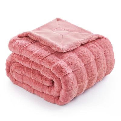 Cozy Bliss Fluffy Faux Fur Throw Blanket – Ultra Soft Lightweight Cream White Blanket for Sofa & Bed , Warm & Elegant(Hot Pink,90*90) | Target
