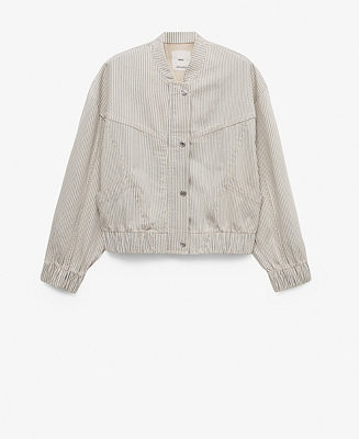 Women's Striped Denim Jacket | Macy's