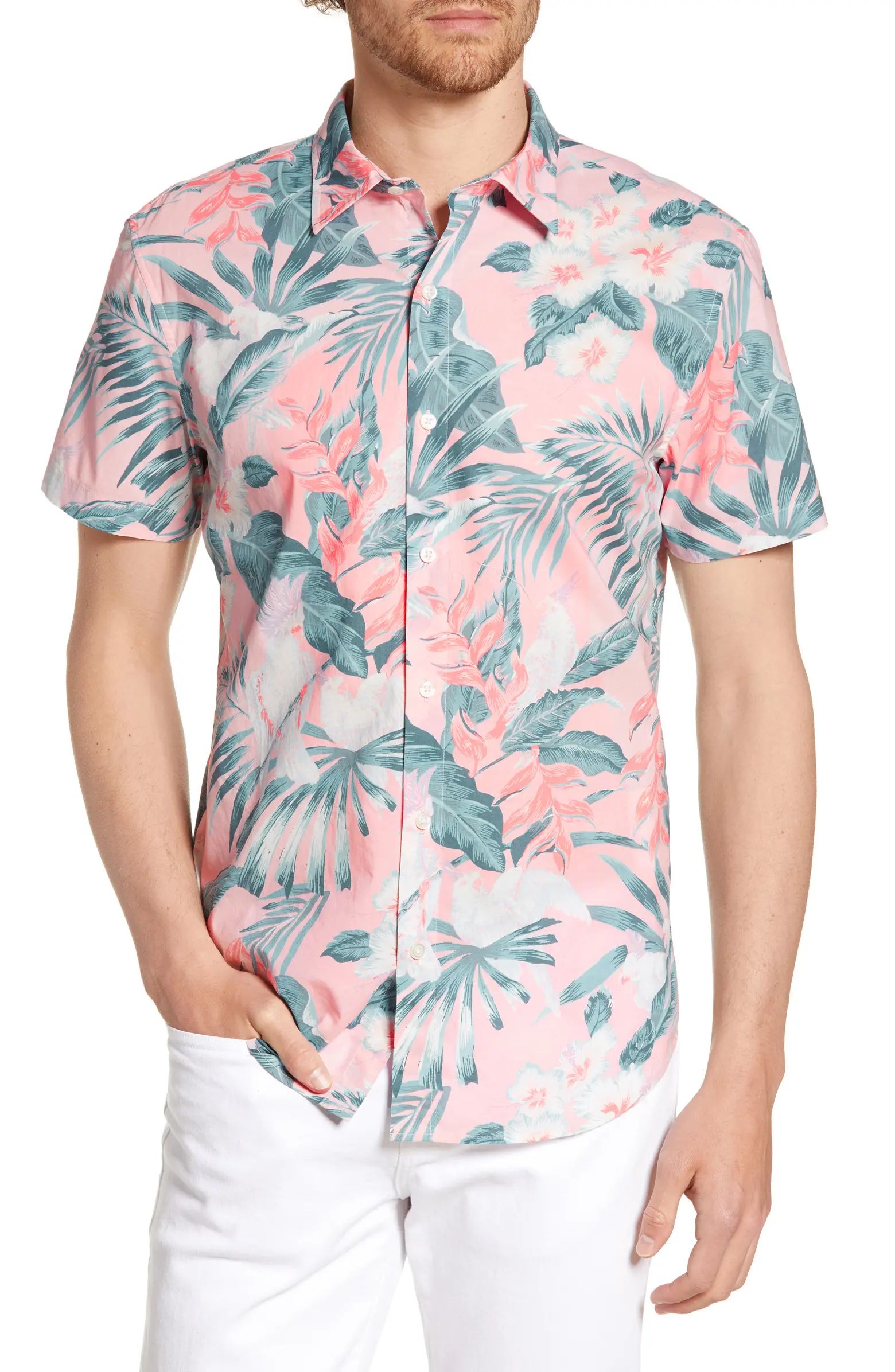 Riviera Slim Fit Tropical Print Shirt | Nordstrom