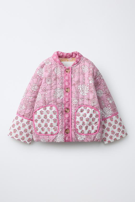 FLORAL PATCHWORK PADDED JACKET | Zara US