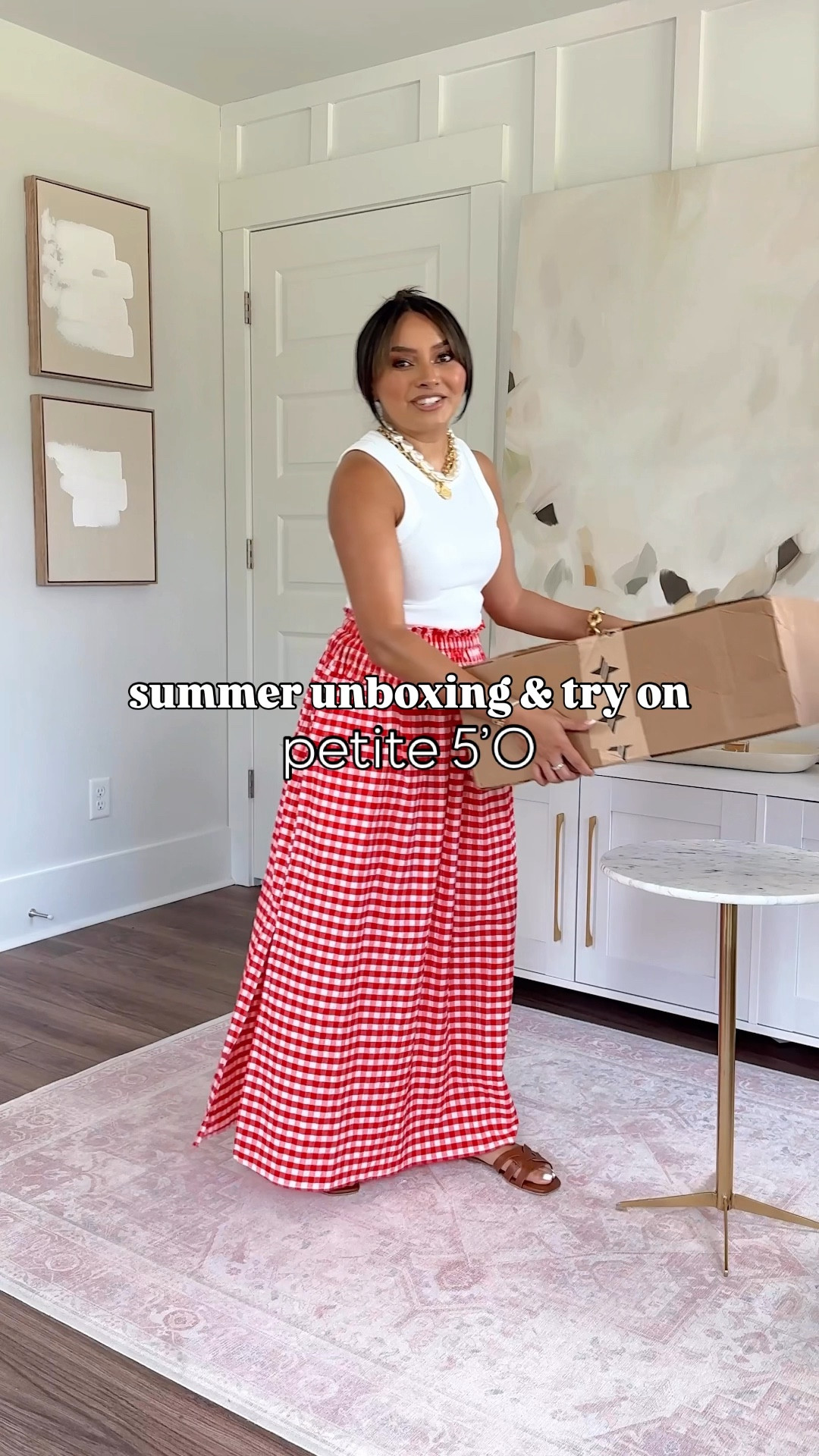 For reference: I’m 5’0, 32b bra size, and 2/26 in bottoms, pear shaped. 



All dresses size xxs TTS
Pink skirt size xs TTS
Red gingham skirt sizes TTS 
All heels size 5 TTS 
Flat sandals size 5.5 TTS #LTKSummerEdit 

#LTKPetite #LTKStyleTip