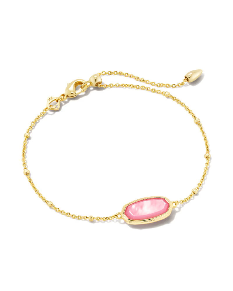 Framed Elaina Gold Delicate Chain Bracelet in Peony Mother-of-Pearl | Kendra Scott