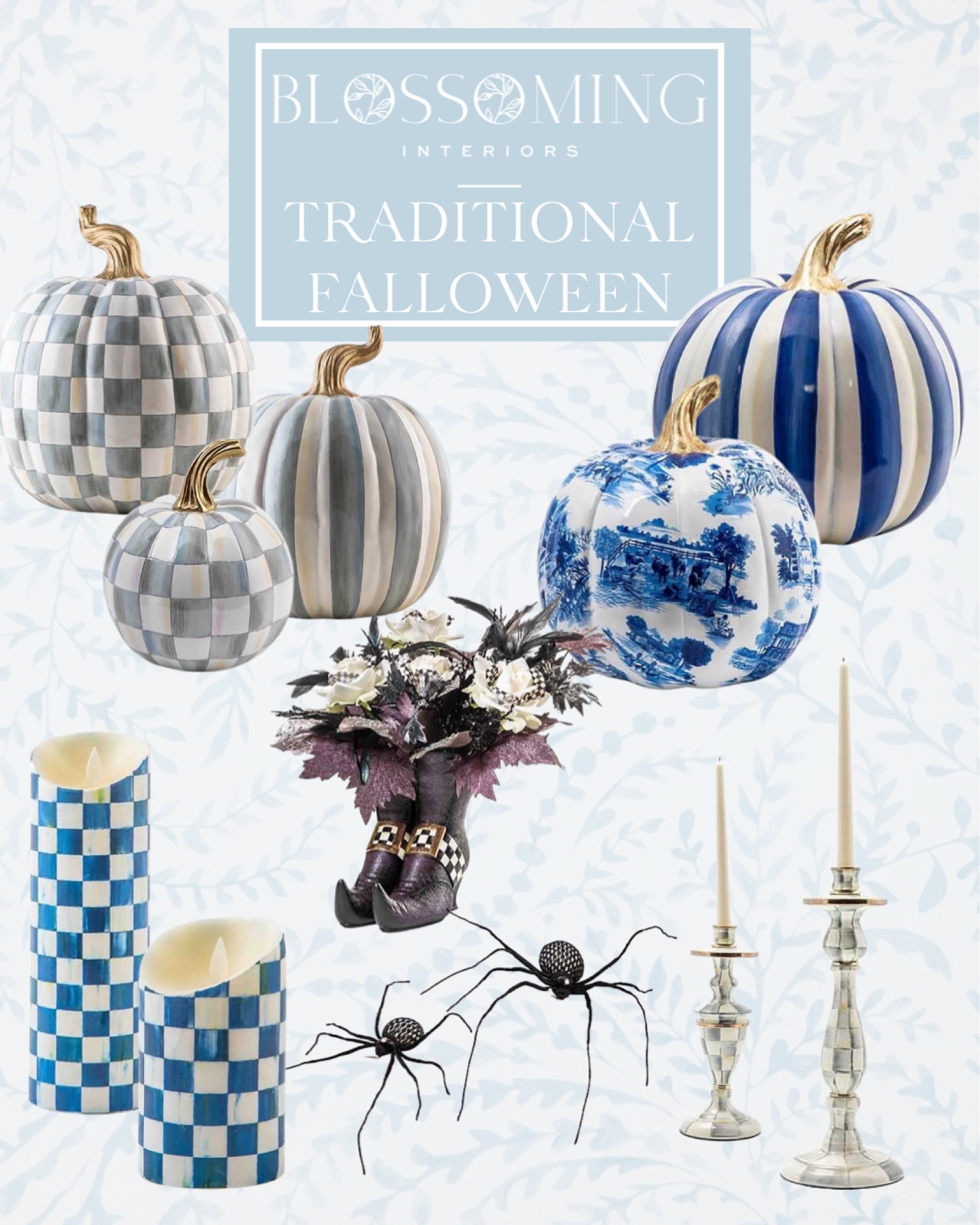 Traditional falloween style from Mackenzie Childs. I love these pumpkins and sure to be classics every year. 

#LTKSeasonal #LTKFind #LTKhome