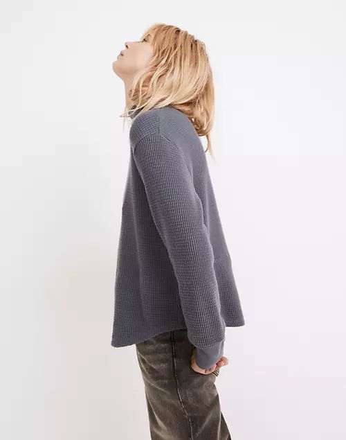 Mockneck Waffle Sweatshirt Tee | Madewell