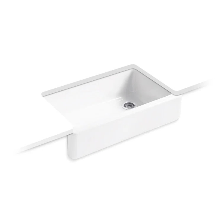 K-6489-0 Whitehaven® Self-Trimming 36" L x 22" W Farmhouse Kitchen Sink | Wayfair North America