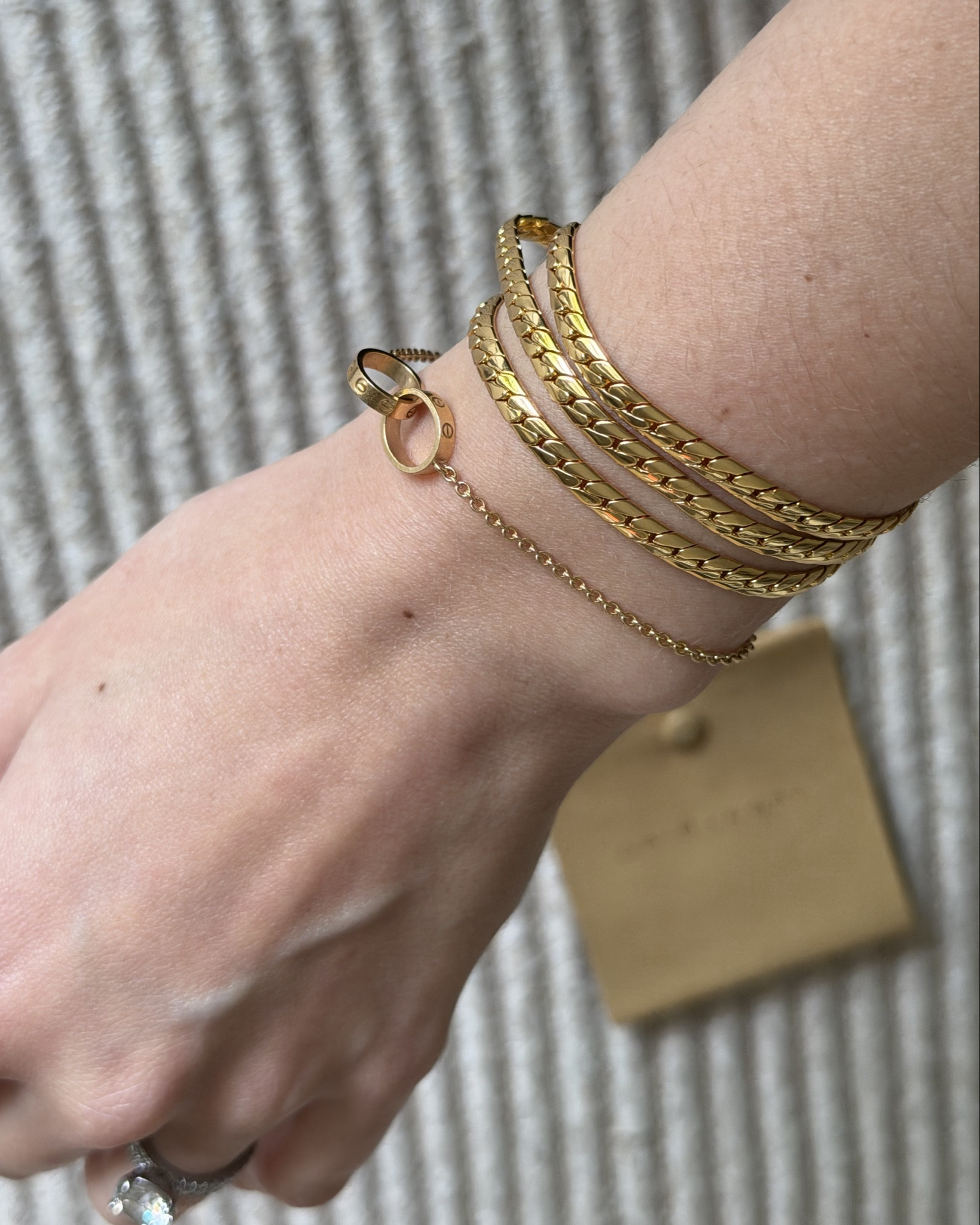 This gold layered bracelet is such an affordable statement piece ✨ I love how it gives you that stacked look without needing to mix multiple bracelets.

It goes perfect with a simple summer dress, linen set, or even a more minimal everyday look. 

If you’re into minimal gold jewelry, stacking bracelets, or elevated everyday accessories, this one is such a good find. 

Super chic, easy to style, and makes your whole look feel more intentional.

#LTKgrwm #LTKootd #LTKU