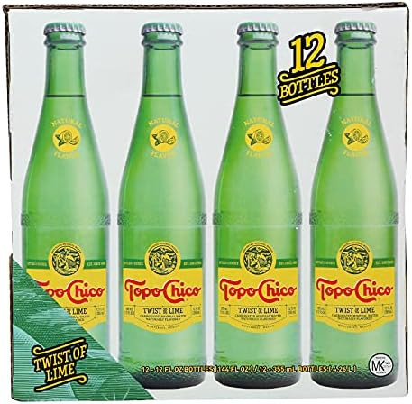 Topo Chico, Water Sparkling Mineral Lime, 12 Fl Oz, 12 Pack | Amazon (US)
