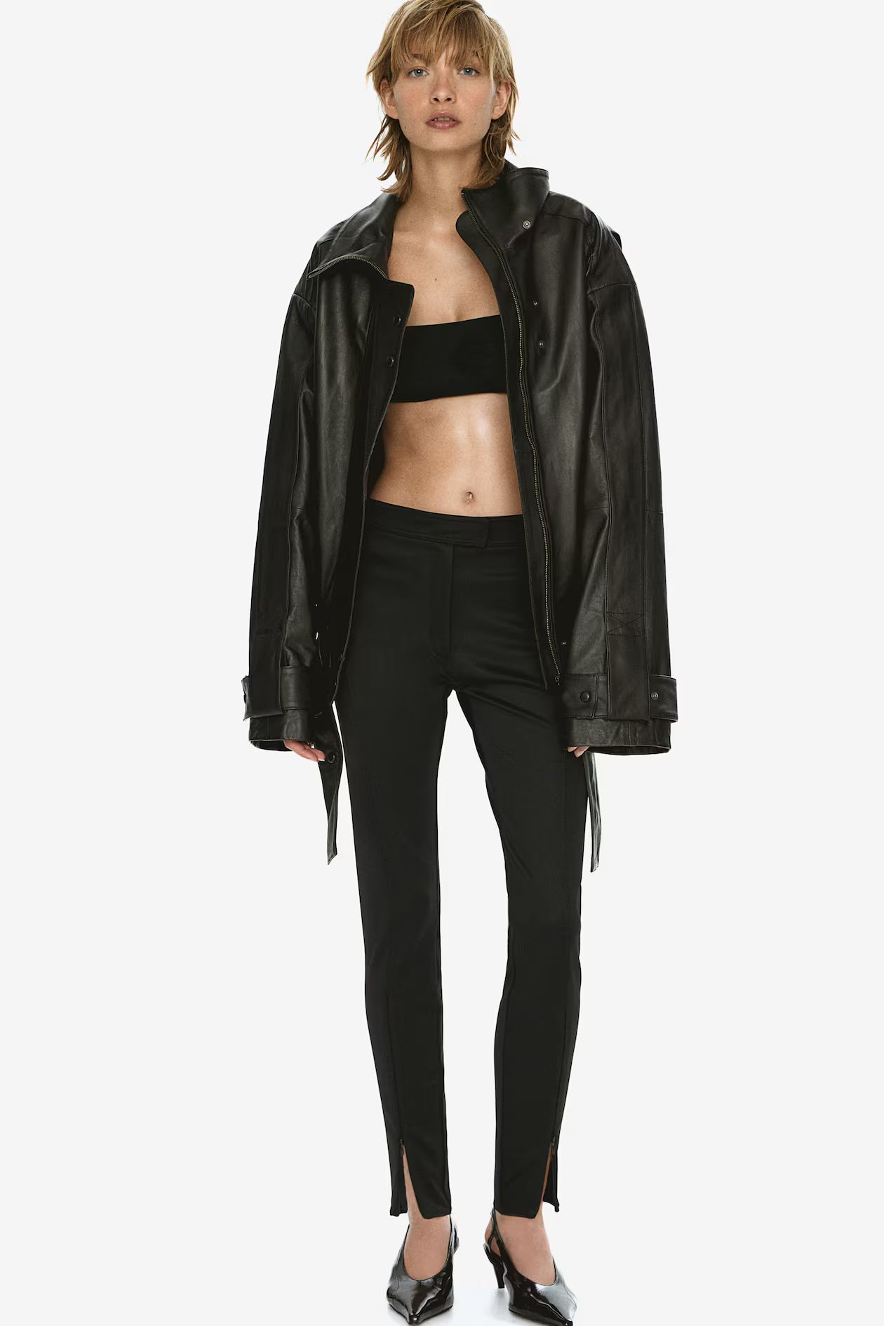 Tailored Leggings - High waist - Long - Black - Ladies | H&M US | H&M (US + CA)