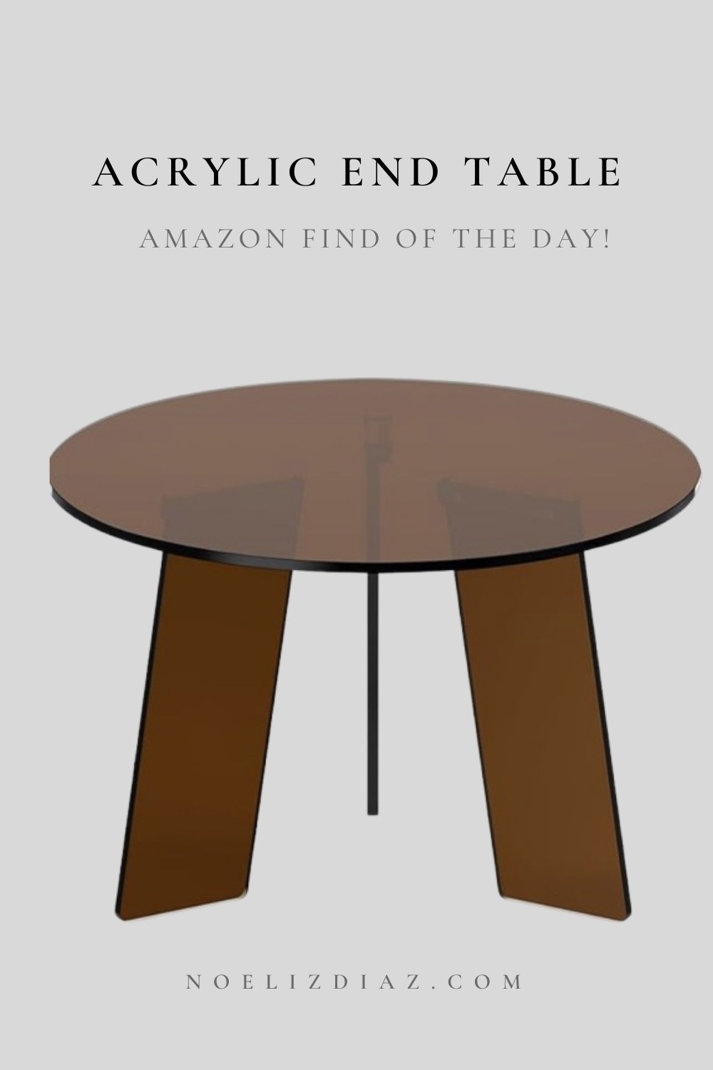 Neutral acrylic round end table lid friendly! #lightweight #interiors #home #endtable  #acrylicbrowntable

#LTKHome #LTKmomlife #LTKSpringSale