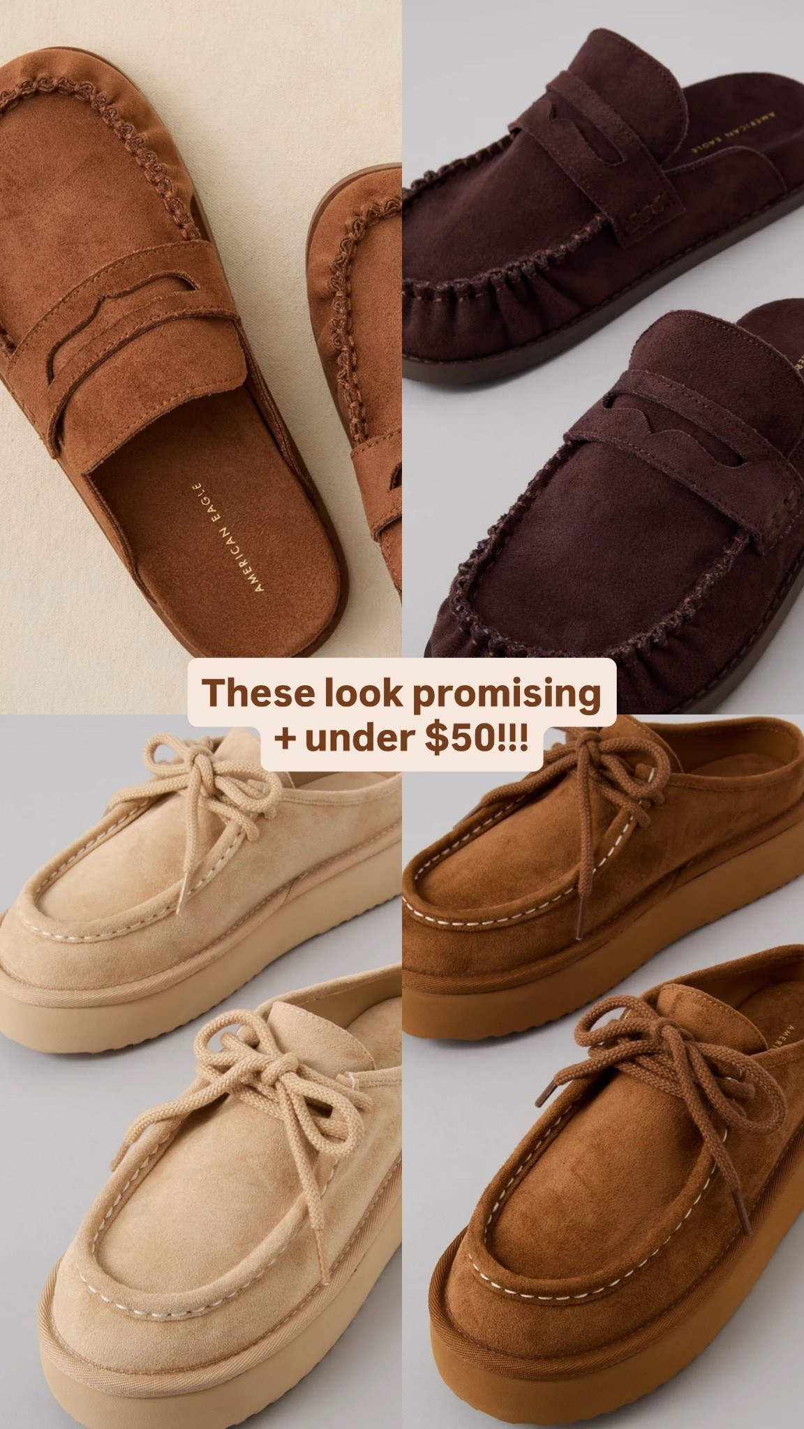 Cozy fall mules from American eagle! Reviews seem promising and under $50! 🍂🍁🍂🍁🍂

#LTKSeasonal