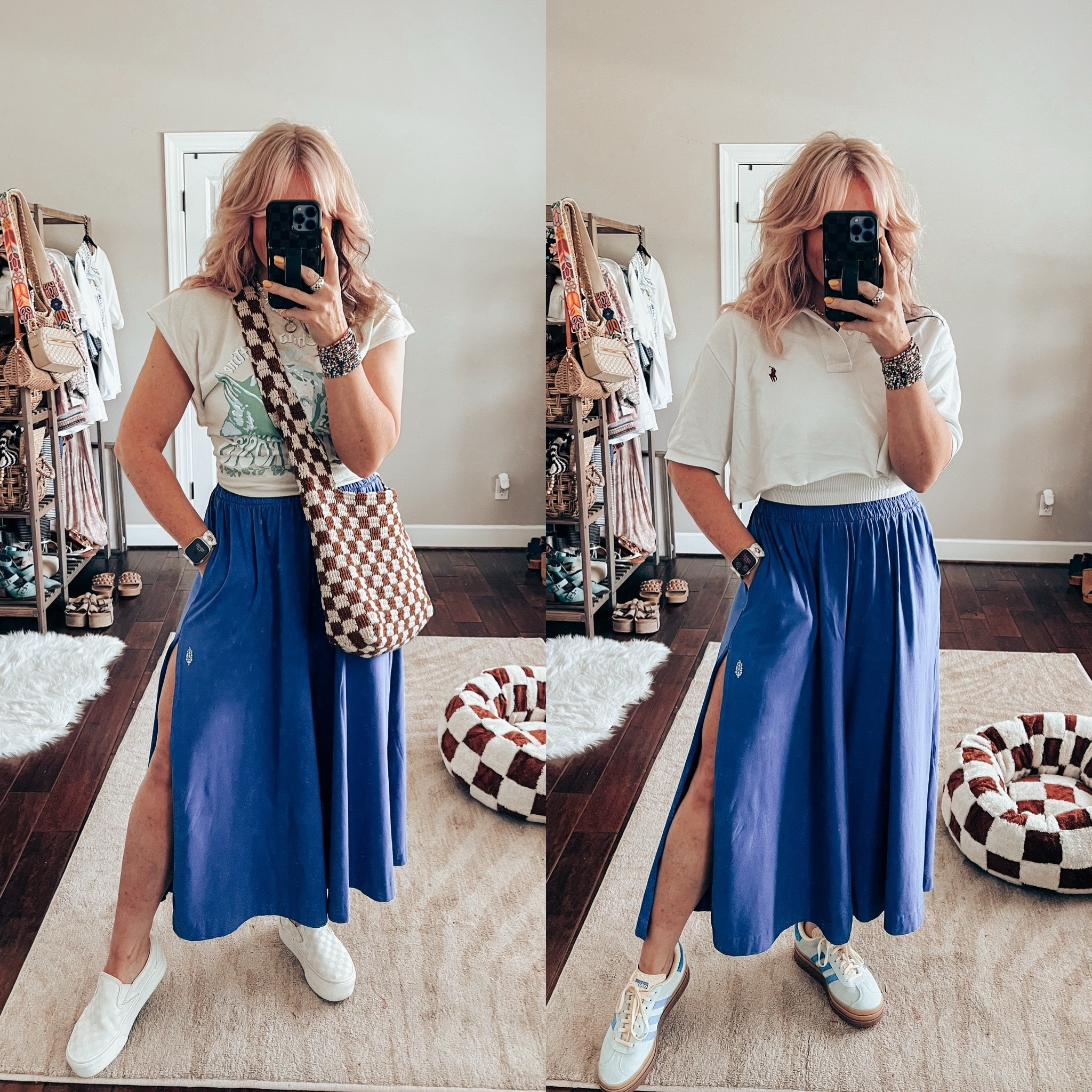 Free People Style 💙✨
•Pants M
•Tank M/L
•Graphic tee M
•Cropped polo (thrifted men’s polo) 
•Vans sized down 
•Adidas sized down 
•Checkered ring save with code MANDIE25 @shopbeljoy 
•Watchband save with code MANDIE 


#LTKOver40 #LTKShoeCrush #LTKStyleTip