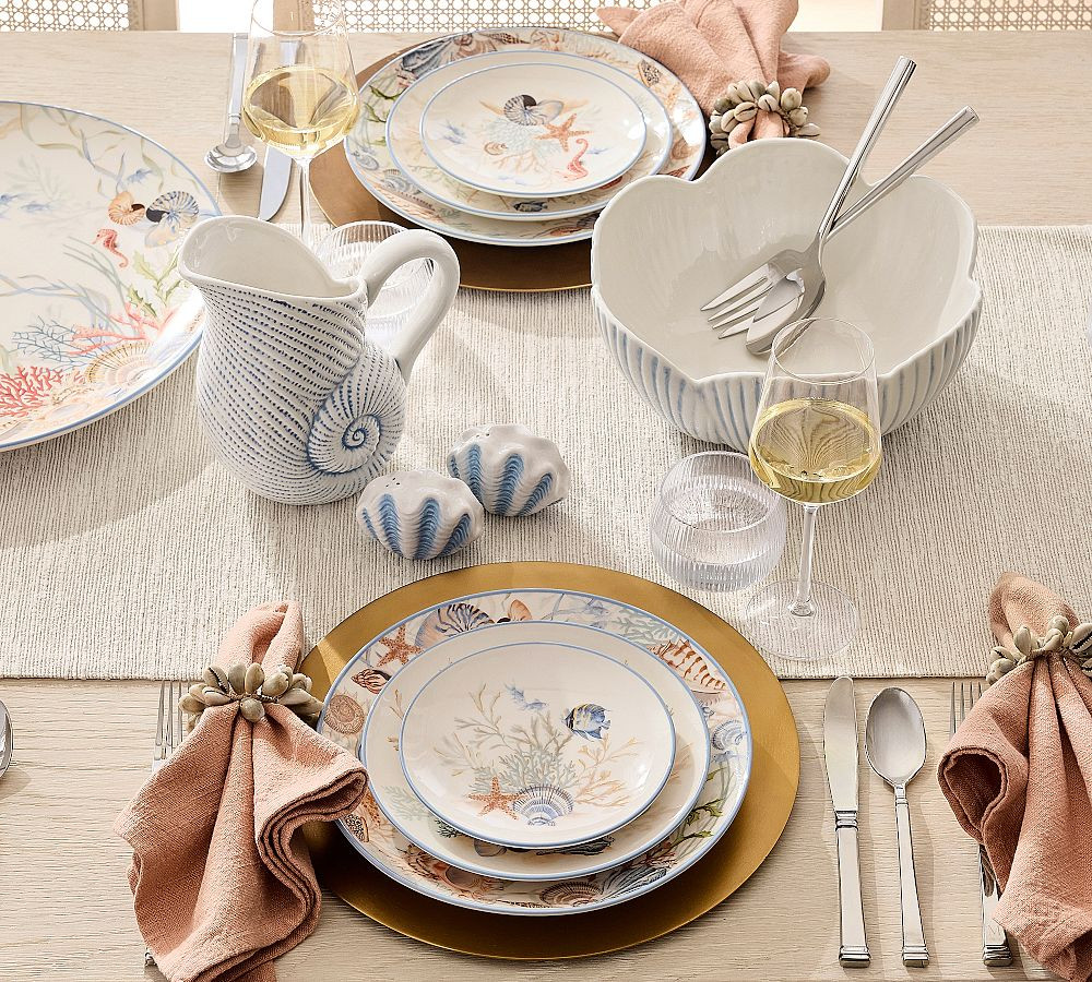 Enchanted Sea Stoneware Salad Plates - Set of 4 | Pottery Barn (US)