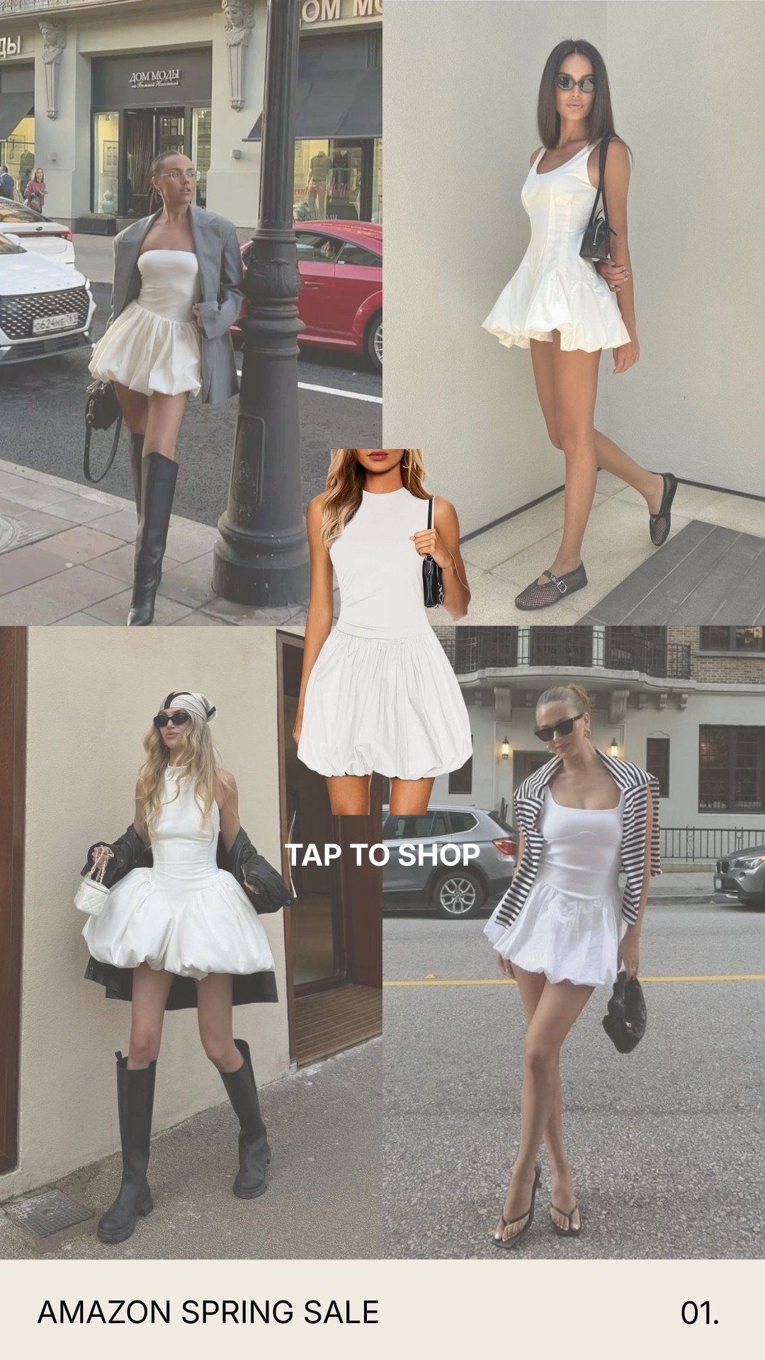 The cutest white bubble dress on sale for the Amazon Spring Sale🤍

#LTKSaleAlert #LTKgrwm #LTKootd