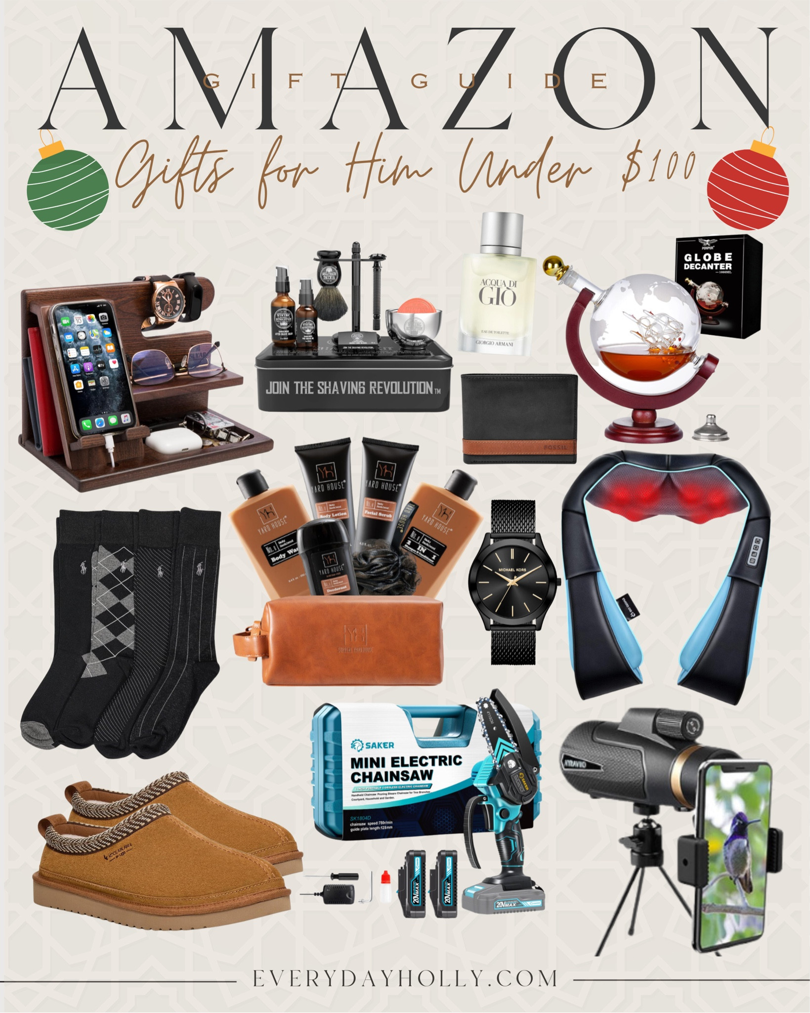 Gifts for Him Under $100

Gifts for him  affordable gifts  Christmas gifts  gift guide  men’s gifts  massager  bath and body  cologne  decanter  slippers  socks  phone dock  mini tools  men’s watches  EverydayHolly

#LTKHoliday #LTKMens #LTKGiftGuide