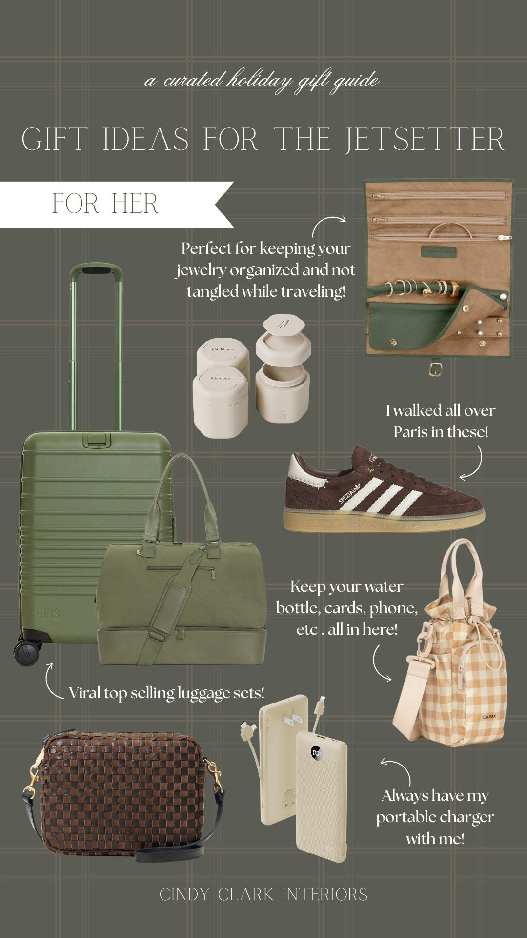 A curated holiday gift guide for the jetsetter! A few of my favorites I took with me on my trip to Paris and more. These viral Beis luggage finds are 25% off right now during their early Black Friday sale too! Use code EARLY25 to save! 

#LTKGiftGuide #LTKTravel #LTKHoliday