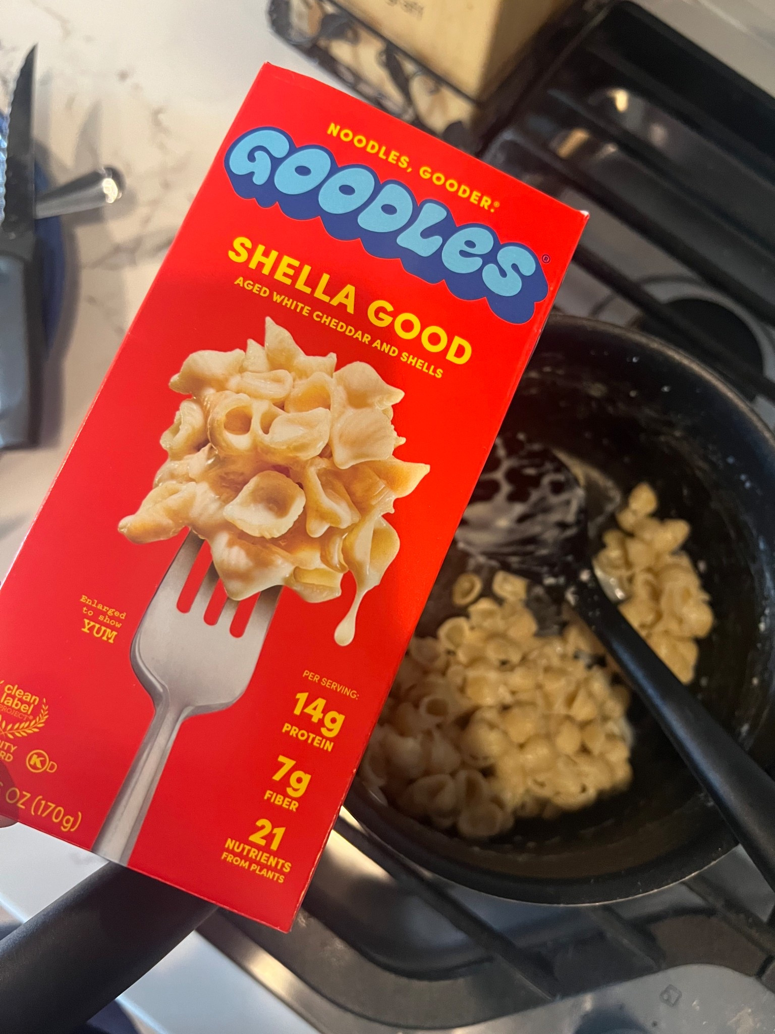 Ate this for dinner last night and super good! 14g of protein per serving is crazy for mac and cheese!

#LTKFamily #LTKActive #LTKKids