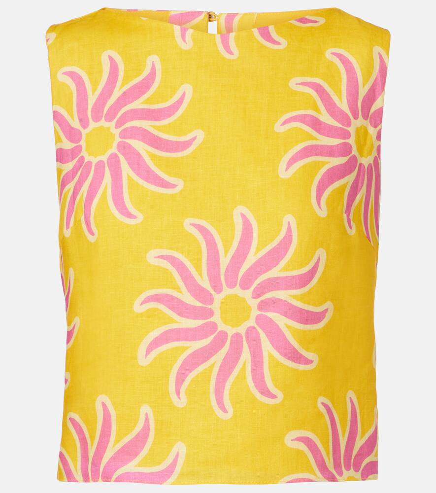 Cala de la Cruz Avelino printed linen crop top | Mytheresa (US/CA)