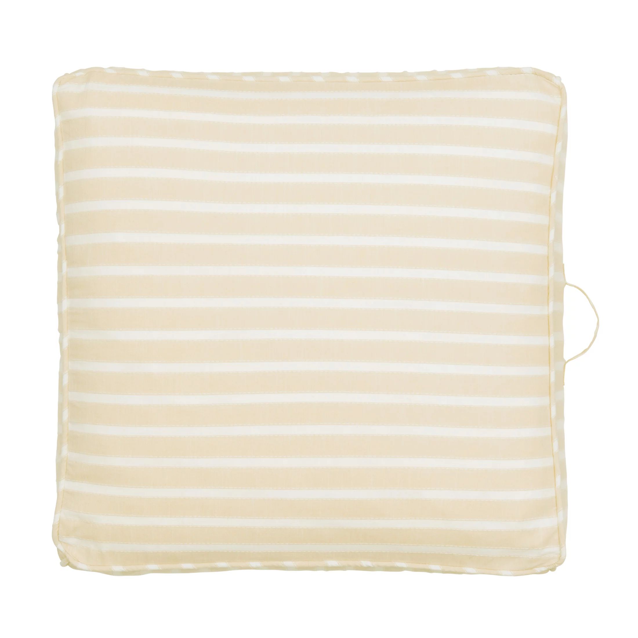 Gap Home Yarn Dyed Chambray Stripe Indoor Single Floor Cushion with Handle Khaki 24" x 24" x 5" | Walmart (US)