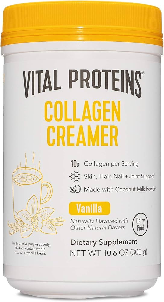 Vital Proteins Collagen Coffee Creamer, Non-dairy & Low Sugar Powder with Collagen Peptides Suppl... | Amazon (US)