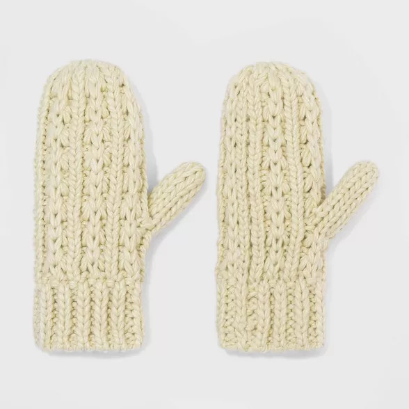 Women's Hand Knit Lined Mittens - Universal Thread™ | Target