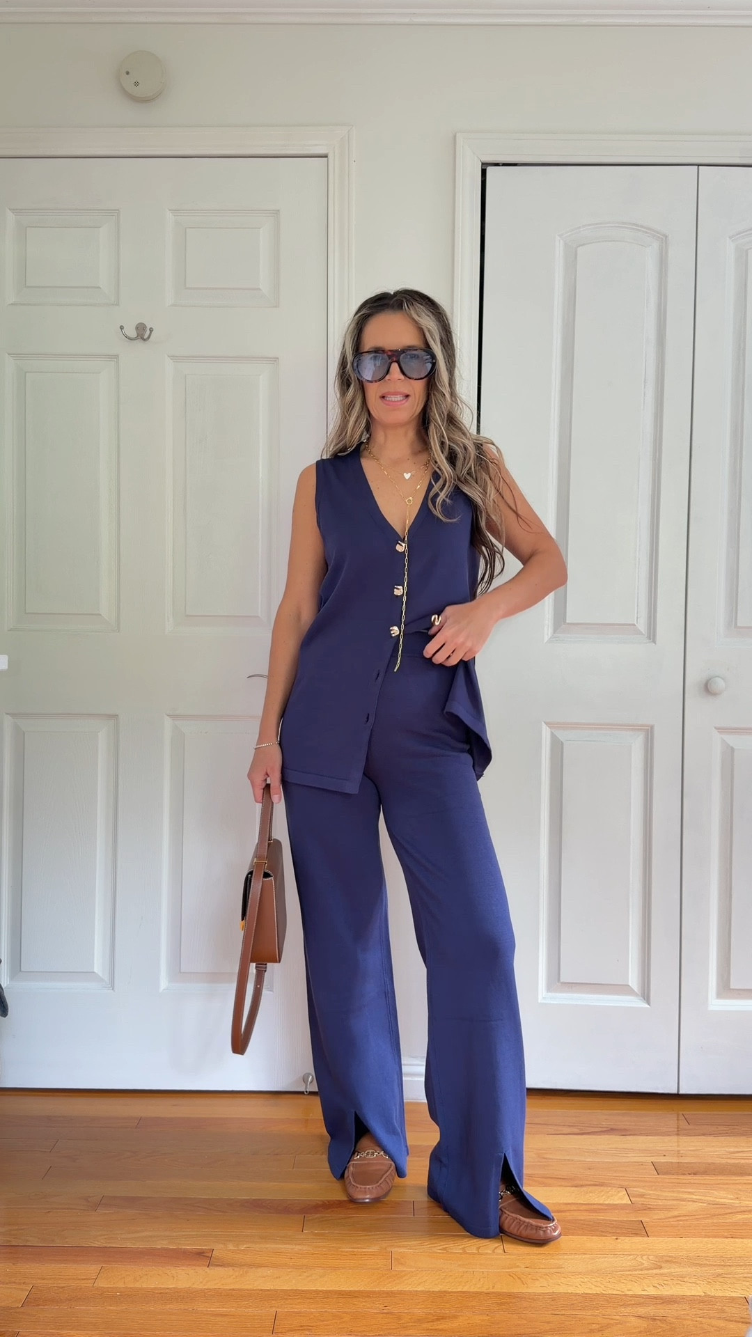 Navy set sz S - Use my discount code justglow011_12 for 12% off

Camel loafers are true to size and 50% off!

Camel bag is amazing quality!



#LTKFindsUnder100 #LTKSaleAlert #LTKWorkwear