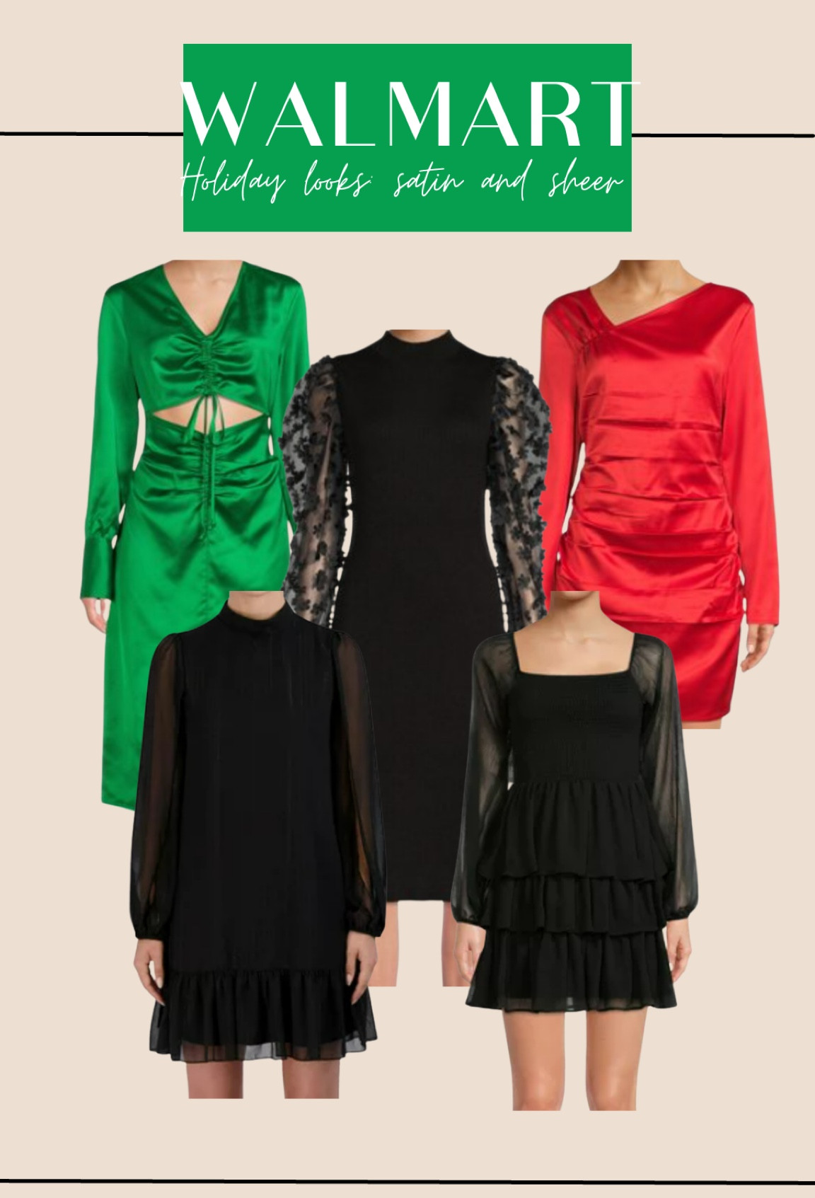 Walmart: satin and sheer 

#LTKunder100 #LTKstyletip #LTKHoliday