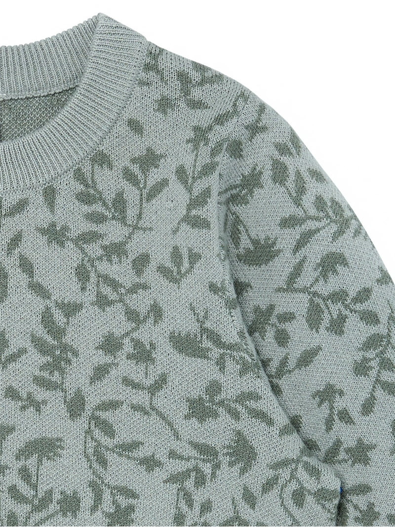 Modern Moments by Gerber Toddler Girl Jacquard Sweater Knit with Wide Leg Pant Set, Sizes 12M-5T | Walmart (US)