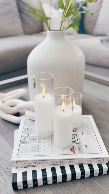 Simple coffee table decor! These led candle lights look soooooo much better in person! And they’re on a timer! $4.99 🌸 stems!

#LTKhome #LTKsalealert #LTKfindsunder50