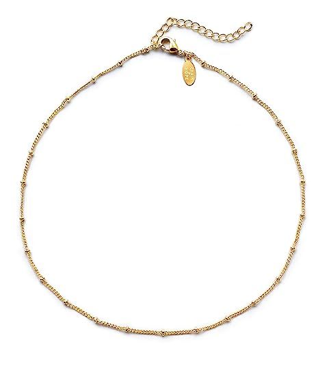 Benevolence LA Choker Necklace - Gold Necklace for Women or White Gold 14k Gold Dipped Satellite ... | Amazon (US)