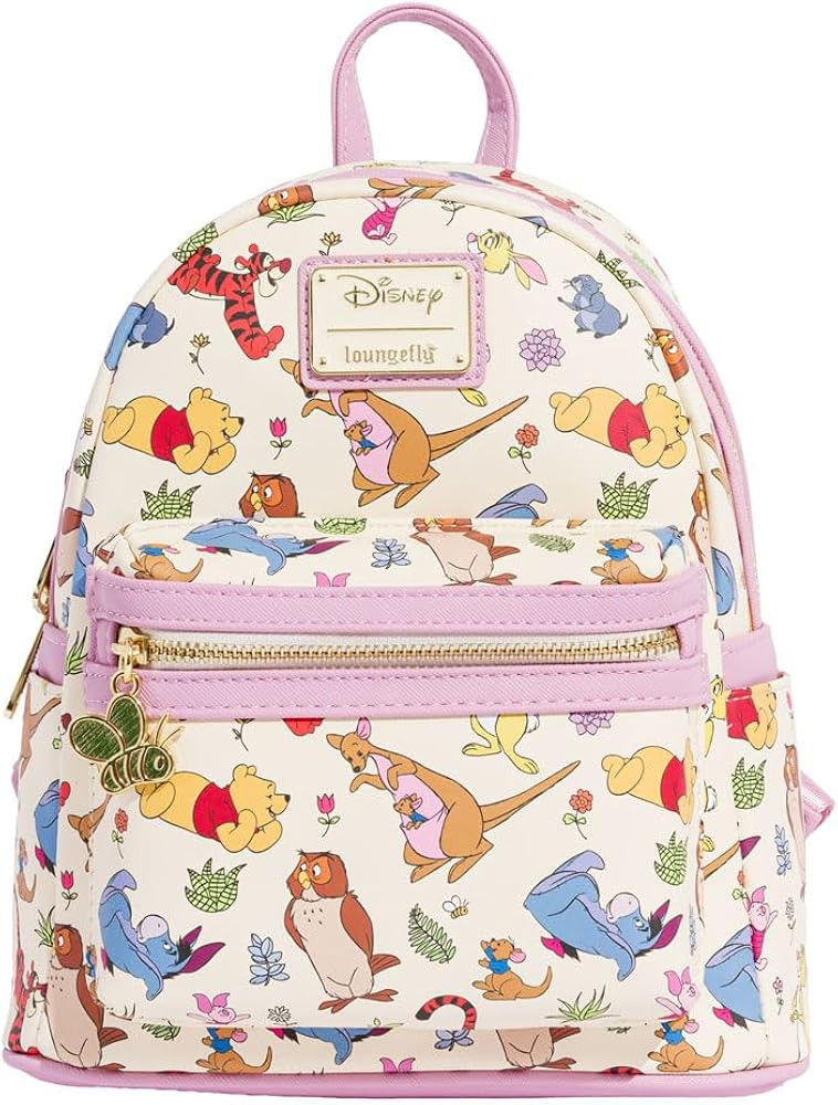 Amazon.com: Loungefly Disney Mini Backpack Winnie the Pooh Eeyore Friends AOP Shoulder Bag : Clot... | Amazon (US)