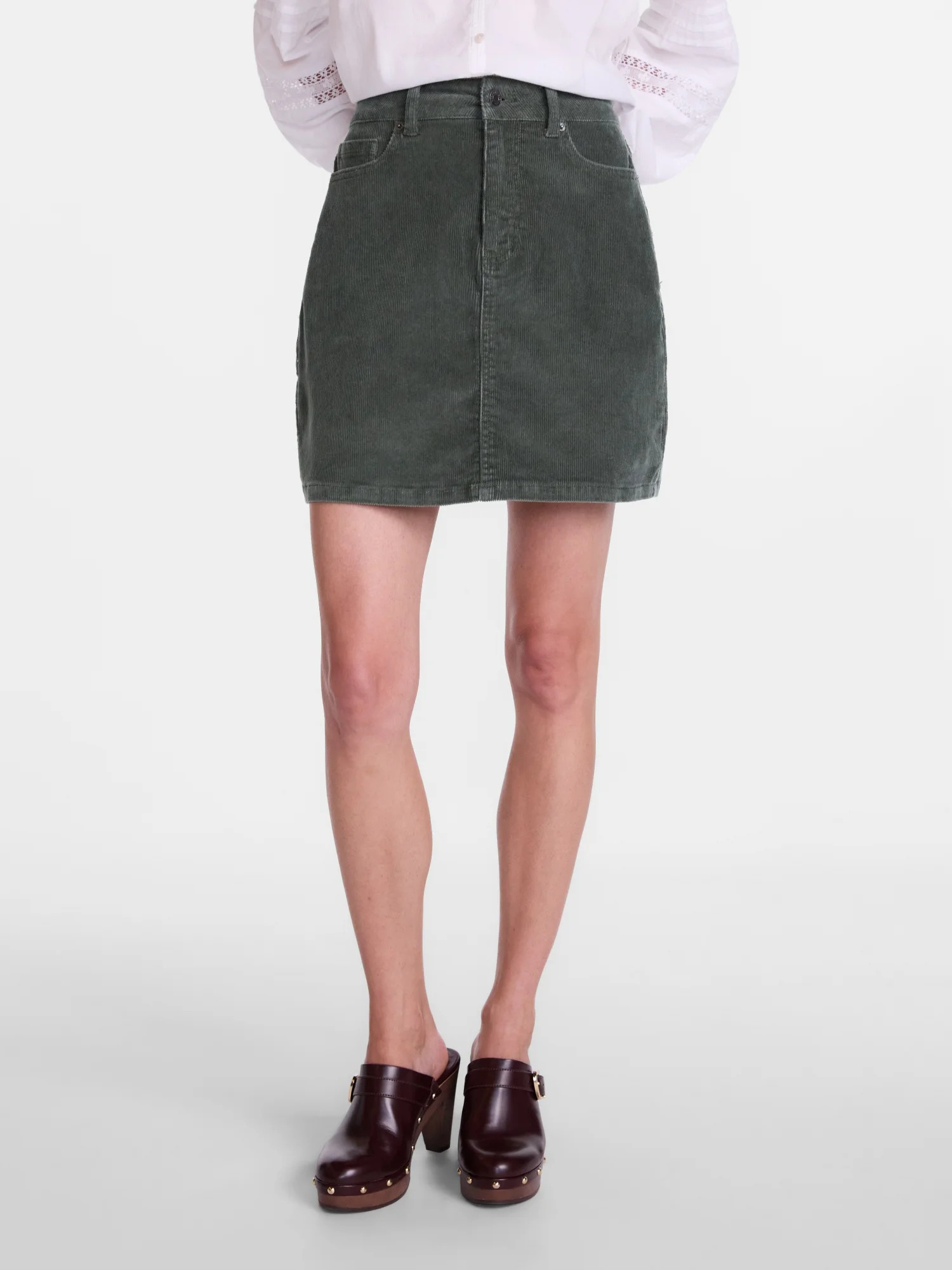 Scenario Women's and Women's Plus Corduroy Mini Skirt, 17" Length, Sizes 0-28 - Walmart.com | Walmart (US)