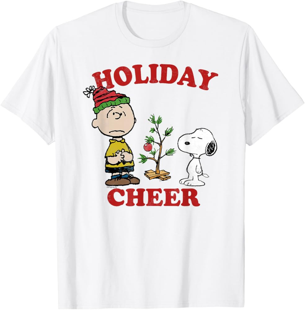 Peanuts Snoopy and Charlie Holiday Cheer T-Shirt | Amazon (US)