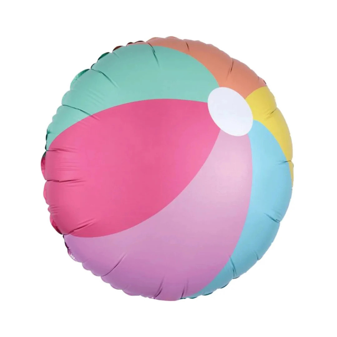 18" Beach Ball Balloon - Pool Party Balloon, Beach Party Decoration, Luau Party, Tropical Party D... | Etsy (US)