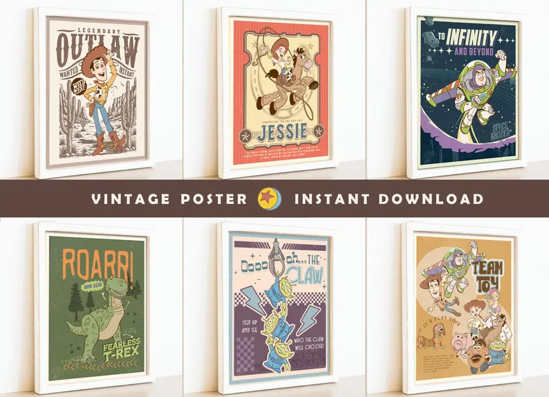 Printable Vintage Toy Story Poster, Disneyland Party Decoration, Digital file | Etsy (Global)