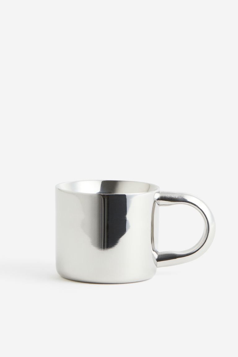 Small metal mug - Silver-coloured - Home All | H&M GB | H&M (UK, MY, IN, SG, PH, TW, HK)