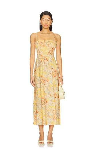FAITHFULL THE BRAND Sorana Midi Dress in Yellow. - size M | Revolve Clothing (Global)