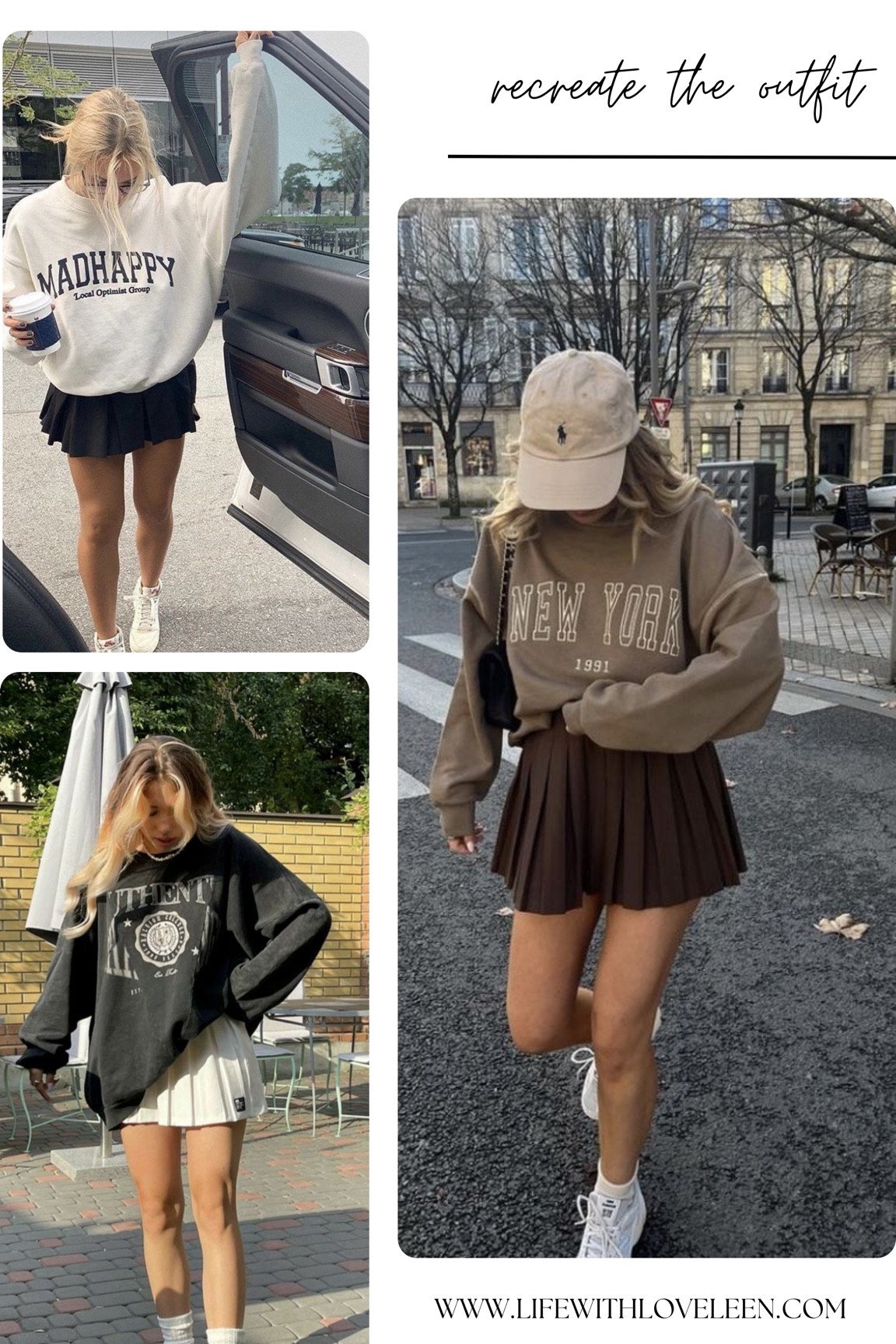 A cute sweatshirt paired with a skirt is an adorable yet comfy option for fall outfits 

#LTKcanada #LTKautumn #LTKstyletip