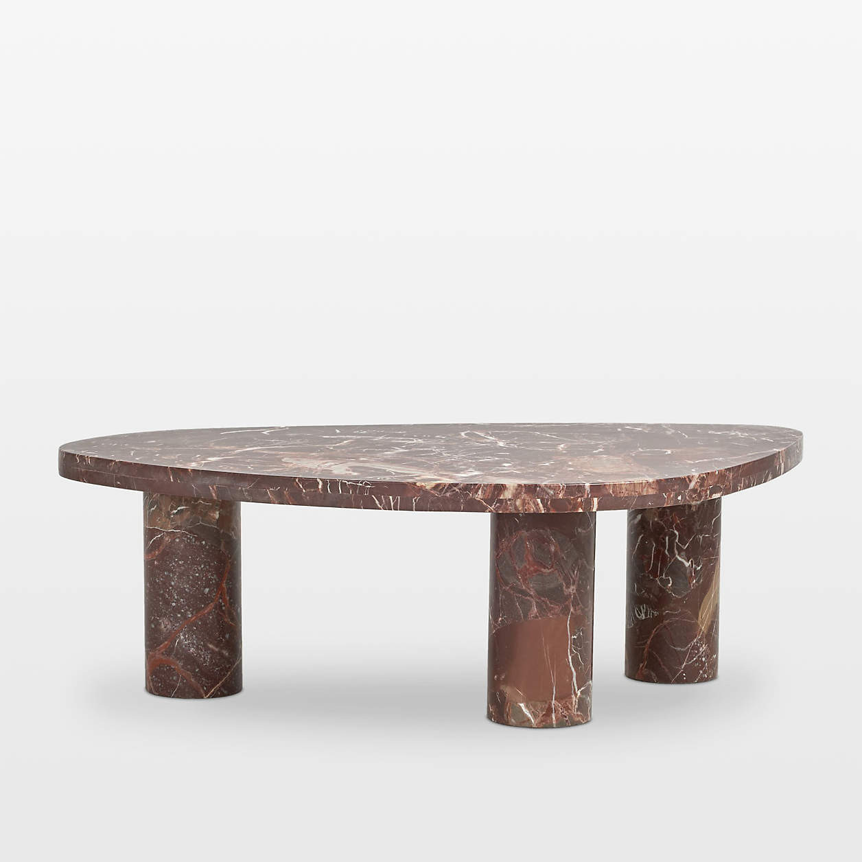 Zion Merlot Marble 48" Coffee Table | Crate & Barrel | Crate & Barrel