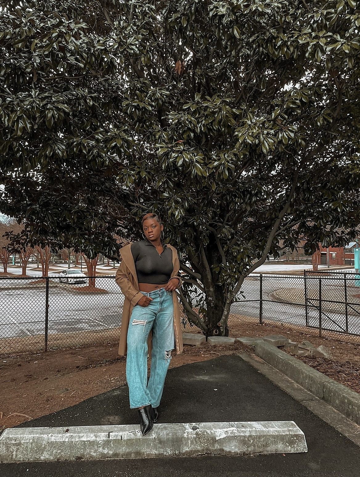 Ive been stepping out of my comfort zone lately and decided to wear these Cleo western mules. The mules haves a little heel resembling a cowboy shoe! I’m wearing a size 8 but I could have went up 8 1/2 since the back of the shoe is open. I kept it casual with my denim distressed jeans, black long sleeve crop and a trench coat!

#LTKstyletip #LTKsalealert #LTKSeasonal