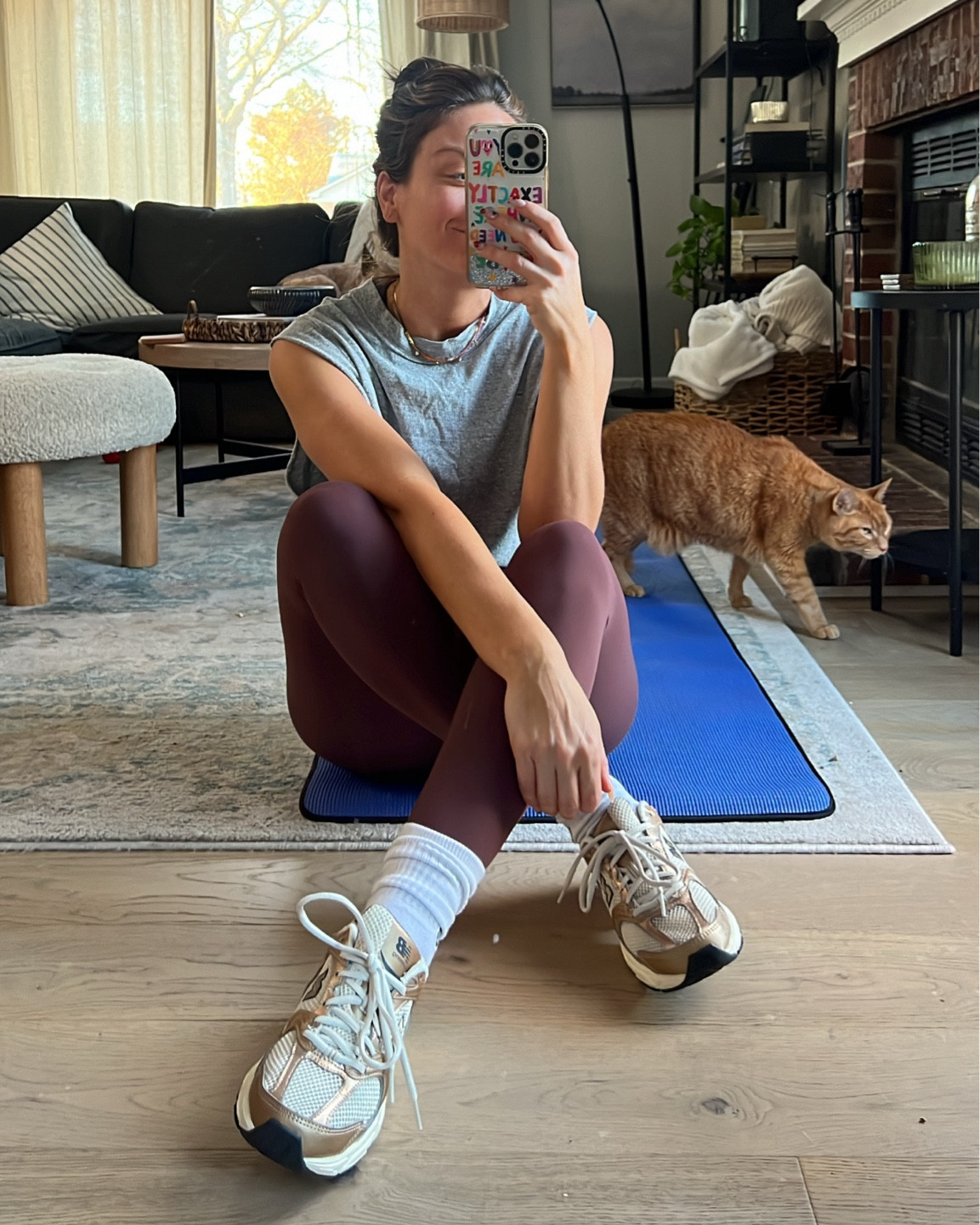 FAVE amazon workout leggings in size XS. XS tee, XS sports bra/top & new balance sneakers are tts! 

#LTKstyletip #LTKfindsunder50 #LTKfindsunder100