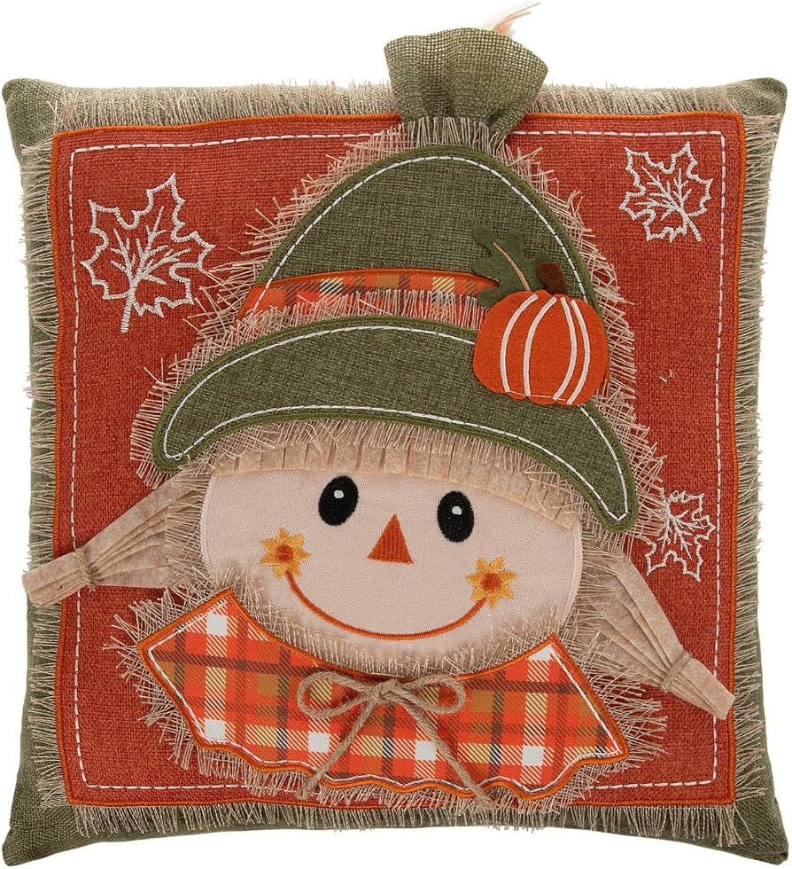 Hobby Lobby Green & Orange Pumpkin Scarecrow Throw Pillow | Amazon (US)